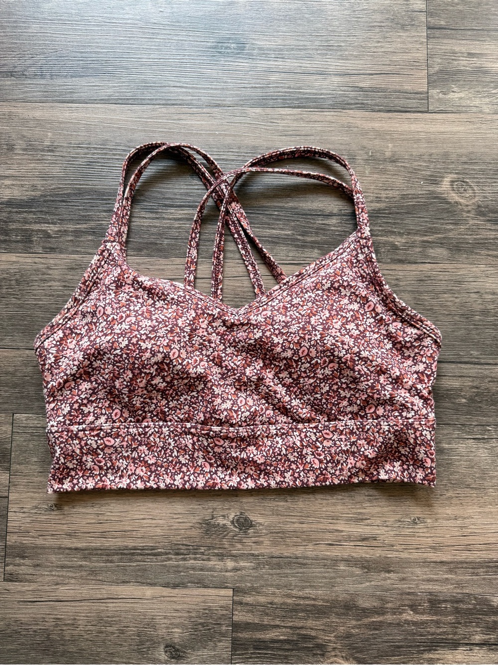 Madewell Pink Floral Crossback Bralette